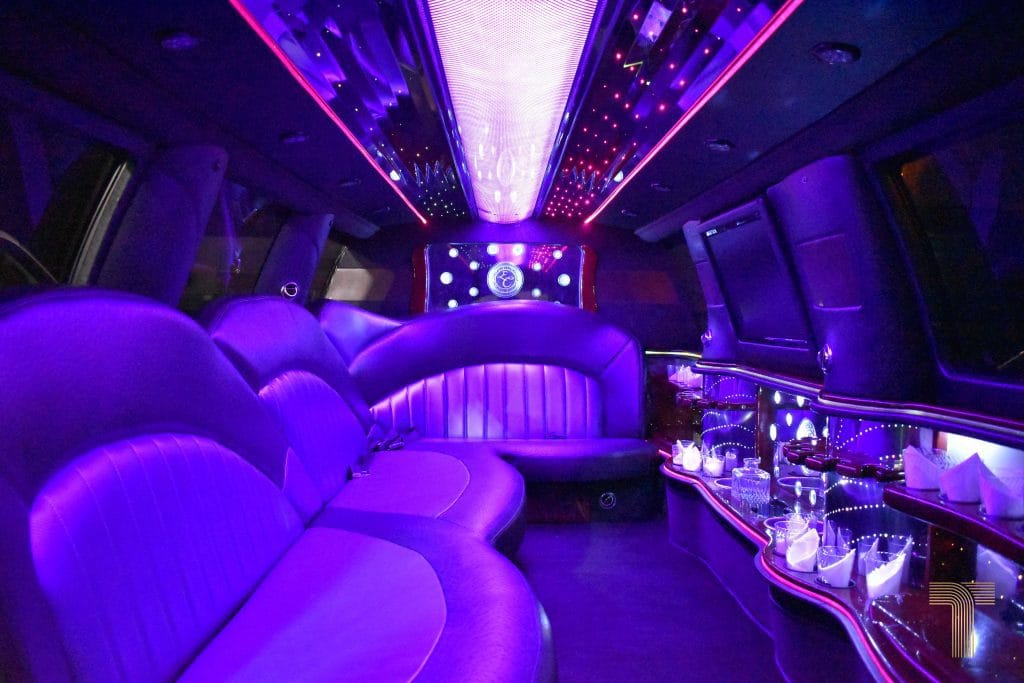 Inside a Time Limo Stretch SUV Limousine